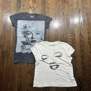 Graphic Print Women Tops - Black and White